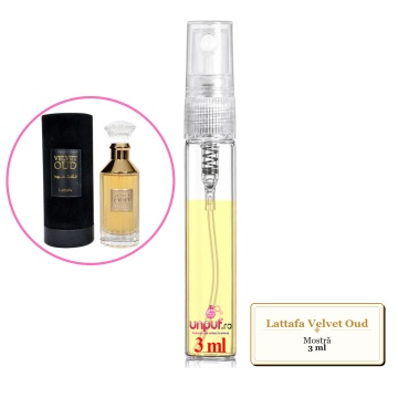 Mostra fiola din Parfumul Lattafa Velvet Oud, decant sticla cu pulverizator - Img 2