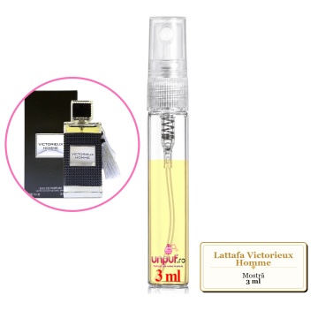 Mostra fiola din Parfumul Lattafa Victorieux Homme, decant sticla cu pulverizator - Img 3