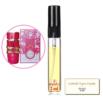 Mostra fiola din Parfumul Lattafa Yara Candy, decant sticla cu pulverizator - Img 2