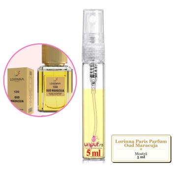 Mostra fiola din Parfumul Lorinna Paris Oud Maracuja, decant sticla cu pulverizator - Img 3