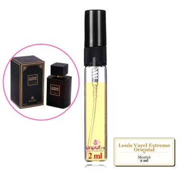 Mostra fiola din Parfumul Louis Varel Extreme Oriental, decant sticla cu pulverizator - Img 2