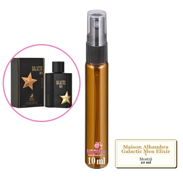 Mostra fiola din Parfumul Maison Alhambra Galactic Men Elixir, decant sticla cu pulverizator - Img 3