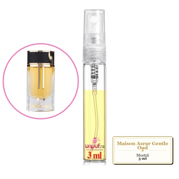 Mostra fiola din Parfumul Maison Asrar Gentle Oud, decant sticla cu pulverizator - Img 3