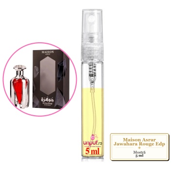 Mostra fiola din Parfumul Maison Asrar Jawahara Rouge Edp, decant sticla cu pulverizator - Img 4
