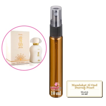 Mostra fiola din Parfumul Mamlakat Al Oud Durrah Pearl, decant sticla cu pulverizator