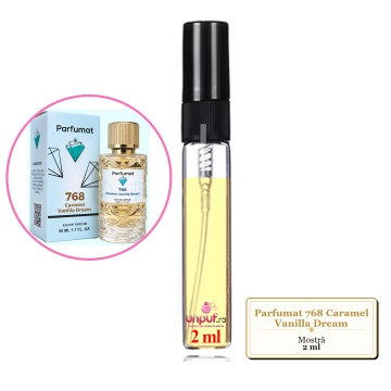Mostra fiola din Parfumul Parfumat 768 Caramel Vanilla Dream, decant sticla cu pulverizator