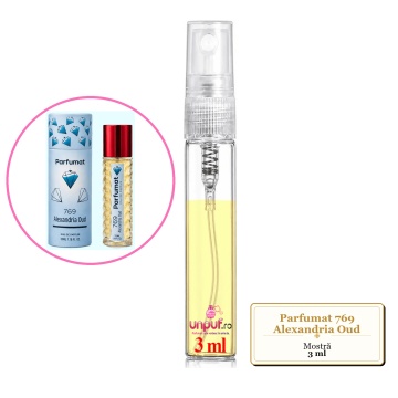Mostra fiola din Parfumul Parfumat 769 Alexandria Oud, decant sticla cu pulverizator - Img 2
