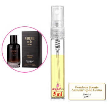 Mostra fiola din Parfumul Pendora Scents Armour Code Uomo, decant sticla cu pulverizator - Img 4