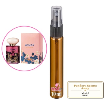 Mostra fiola din Parfumul Pendora Scents Away, decant sticla cu pulverizator