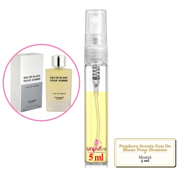 Mostra fiola din Parfumul Pendora Scents Eau De Blanc Pour Homme, decant sticla cu pulverizator - Img 4