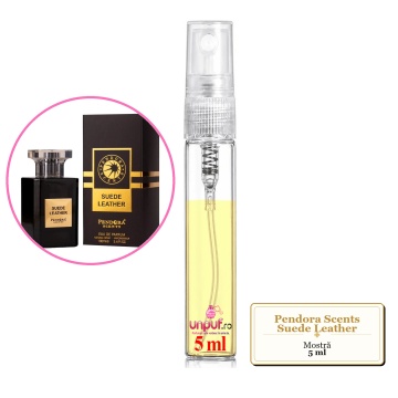 Mostra fiola din Parfumul Pendora Scents Suede Leather, decant sticla cu pulverizator - Img 4