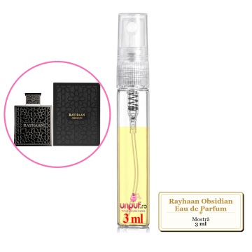 Mostra fiola din Parfumul Rayhaan Obsidian Eau de Parfum, decant sticla cu pulverizator - Img 3