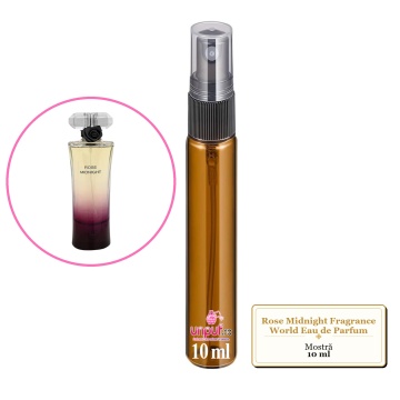 Mostra fiola din Parfumul Rose Midnight Fragrance World Eau de Parfum, decant sticla cu pulverizator