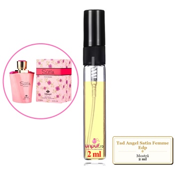 Mostra fiola din Parfumul Tad Angel Satin Femme Edp, decant sticla cu pulverizator