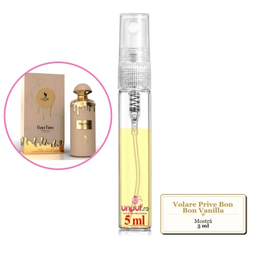 Mostra fiola din Parfumul Volare Prive Bon Bon Vanilla, decant sticla cu pulverizator - Img 4