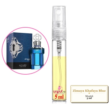 Mostra fiola din Parfumul Zimaya Khafaya Blue, decant sticla cu pulverizator - Img 4