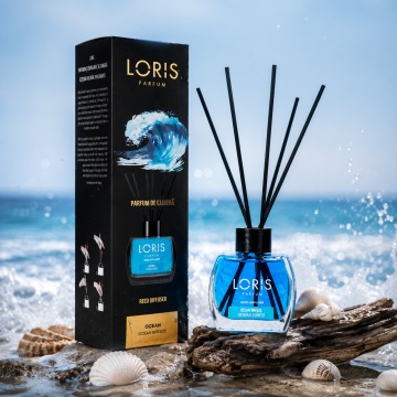 Odorizant de Cameră cu Bețișoare Parfumate Loris Ocean Breeze, 120 ml, Esență Marină Fresh, Miros Proaspăt și Persistent - Img 3