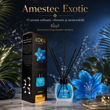 Odorizant de Cameră cu Bețișoare Parfumate Loris Parfum Amestec Exotic, 120 ml, Esență Exotic Blend, Miros Plăcut și Persistent - Img 3