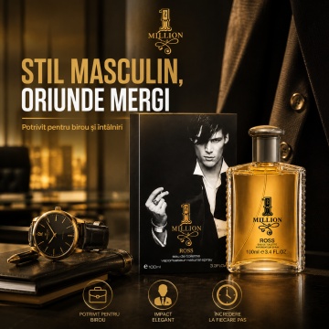 Parfum 1 Million Ross, Apă de Toaletă Bărbat, 100 ml, Inspirat din 1 Million Rabanne - Img 3