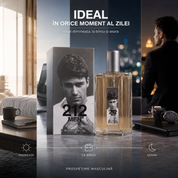 Parfum 212 Men, Apă de Parfum Bărbat, 100 ml, Inspirat din 212 Men Carolina Herrera - Img 3