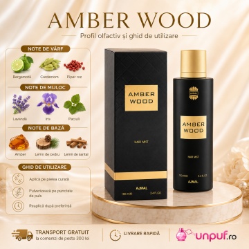 Parfum Arăbesc Ajmal Amber Wood Hair Mist 100 ml, Damă, edp - Img 9