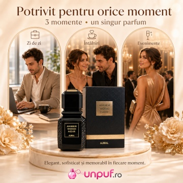 Parfum Arăbesc Ajmal Amber Wood Noir 50 ml, Damă, edp - Img 4