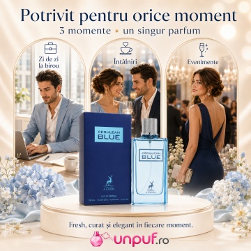 Parfum Arăbesc Alhambra Cerulean Blue Maison Alhambra 100 ml, Apă de Parfum Unisex, Damă și Bărbat, Aromă Acvatic Proaspătă, Inspirat Cool Water Wave - Img 6