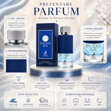 Parfum Arăbesc Alhambra Encode Blue Maison Alhambra 100 ml, Apă de Parfum Bărbați, Aromă Acvatic Proaspătă, Inspirat Explorer Ultra Blue - Img 3