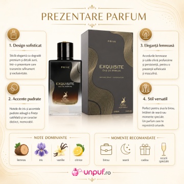 Parfum Arăbesc Alhambra Exquisite Prive Maison Alhambra 100 ml, Apă de Parfum Bărbați, Aromă Oriental Modernă, Inspirat Reserve Privee - Img 7