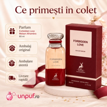 Parfum Arăbesc Alhambra Forbidden Love Maison Alhambra 80 ml, Apă de Parfum Unisex, Damă și Bărbat, Aromă Oriental Modernă, Inspirat Lost Cherry - Img 4