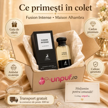 Parfum Arăbesc Alhambra Fusion Intense Maison Alhambra 80 ml, Apă de Parfum Unisex, Damă și Bărbat, Aromă Oriental Ambrată, Inspirat Fabulous - Img 4