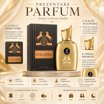 Parfum Arăbesc Alhambra Galatea Maison Alhambra 100 ml, Apă de Parfum Unisex, Damă și Bărbat, Aromă Oriental Ambrată, Inspirat Godolphin - Img 3