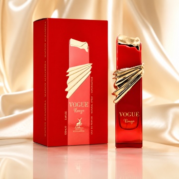 Parfum Arăbesc Alhambra Vogue Rouge 100 ml, Apă de Parfum Damă, Maison Alhambra, Inspirat Voce Viva, Aromă Floral Orientală cu Fructe Roșii, Bergamotă, Piper Roz, Bujor, Iasomie, Trandafir, Patchouli, Ambră, Mosc și Vanilie