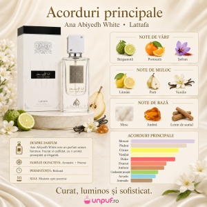 Parfum Arăbesc Ana Abiyedh White Lattafa 60 ml, Apă de Parfum Unisex pentru Damă și Bărbat, aromă fructată, vanilată și moscată - Img 10