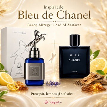 Parfum Arăbesc Ard Al Zaafaran Bareq Mirage 100 ml, Apă de Parfum Unisex, Damă și Bărbat, Inspirat Bleu De Chanel, Aromă Oriental Arabescă cu Bergamotă, Șofran, Trandafir, Oud, Mosc și Vanilie - Img 8
