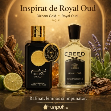 Parfum Arăbesc Ard Al Zaafaran Dirham Gold 100 ml, Apă de Parfum Unisex, Damă și Bărbat, Inspirat Royal Oud, Aromă Oriental Ambrată cu Bergamotă, Condimente, Fructe Dulci, Iasomie, Lemn de Santal, Trandafir, Patchouli, Ambră, Mosc și Vanilie - Img 8