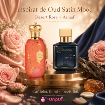 Parfum Arăbesc Armaf Eter Desert Rose 100 ml, Apă de Parfum Damă, Aromă Floral Orientală Inspirată de Oud Satin Mood - Img 8