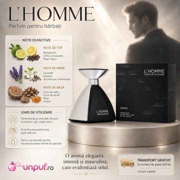 Parfum Arăbesc Armaf L Homme Parfum Intense 100 ml, Apă de Parfum Unisex Damă și Bărbat, Aromă Elegantă Aromatic Lemnoasă Inspirată de Dior Homme Intense - Img 9