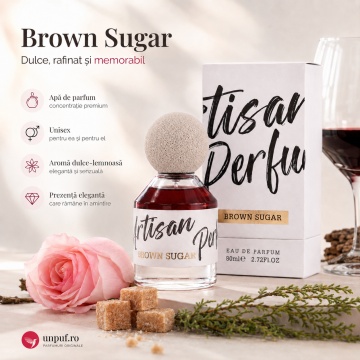 Parfum Arăbesc Artisan Perfumery Brown Sugar Fragrance World 80 ml, Apă de Parfum Unisex, Damă și Bărbat, Aromă Gurmand Dulce cu Caramel, Fructe Dulci, Zahăr, Praline, Flori Albe, Tonka, Ambră, Mosc și Vanilie - Img 10