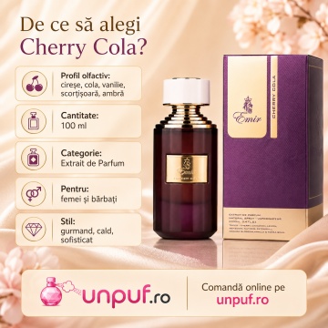 Parfum Arăbesc Cherry Cola Emir 75 ml, Extract de Parfum Unisex Damă și Bărbat, Aromă Oriental Condimentată, Gurmandă, Cireșe, Cola, Vanilie și Scorțișoară, Inspirată de Tonka Cola Mancera - Img 9