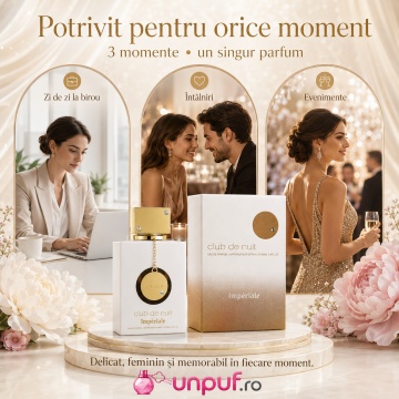 Parfum Arăbesc Club De Nuit Imperiale White Armaf 105 ml, Apă de Parfum Damă, Aromă Florală, Elegantă, Pudrată și Feminină, Inspirată de Delina Parfums de Marly - Img 6