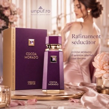 Parfum Arăbesc Cocoa Morado French Avenue 100 ml, Apă de Parfum Unisex, Damă și Bărbat, Inspirat Oud Cadenza Maison Crivelli, Aromă Gourmand Orientală cu Cacao, Rom, Scorțișoară, Șofran, Cardamom, Ghimbir, Curmale, Oud, Tămâie, Vanilie, Tonka, Piele și Pa - Img 5