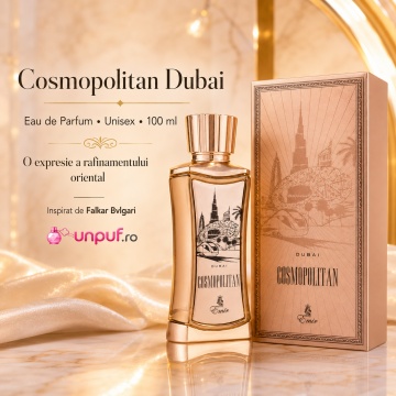 Parfum Arăbesc Cosmopolitan Dubai Emir 100 ml, Apă de Parfum Bărbat, Aromă Floral Fructat Urbană, Lemnoasă, Ambrată și Cald Condimentată, Inspirată de Falkar Bvlgari - Img 10
