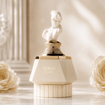 Parfum Arăbesc Damă Venus De Milo French Avenue 100 ml, Apă de Parfum, Inspirat de Stellar Times Louis Vuitton, Aromă Florală Luminoasă și Catifelată cu Flori Albe, Citrice, Vanilie, Caramel, Mosc, Note Pudrate, Ambră, Lemn de Cedru și Note Calde - Img 2