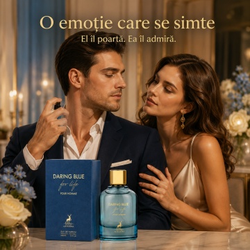 Parfum Arăbesc Daring Blue For Life Maison Alhambra 100 ml, Apă de Parfum Bărbați, Inspirat Light Blue Forever Dolce & Gabbana, Aromă Lemnos Acvatică Fresh cu Bergamotă, Grepfrut, Frunze de Violetă, Note Ozonice, Mosc, Paciuli și Vetiver - Img 5