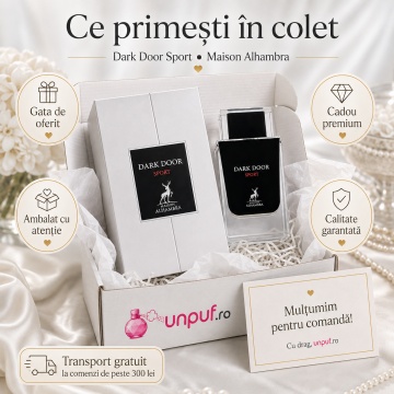 Parfum Arăbesc Dark Door Sport Maison Alhambra 100 ml, Apă de Parfum Bărbați, Inspirat Dior Homme Sport, Aromă Lemnos Condimentată Fresh cu Lămâie, Bergamotă, Aldehidă, Elemi, Piper Roz, Absint, Note Lemnoase, Tămâie și Ambră - Img 4