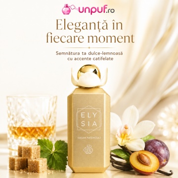 Parfum Arăbesc Elysia Sugar Patchouli Fragrance World 100 ml, Apă de Parfum Damă, Aromă Gourmand Patchouli Dulce cu Fructe Roșii, Bergamotă, Zahăr Brun, Tonka, Caramel, Flori Albe, Patchouli, Ambră, Mosc și Vanilie - Img 7