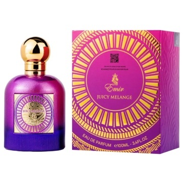 Parfum Arăbesc Emir Juicy Melange 100 ml, Apă de Parfum Unisex Damă și Bărbat, Aromă Fructat Florală, Dulce, Luminoasă, Suculentă și Elegantă, Inspirată de Eden Sparkling Lychee - Img 11