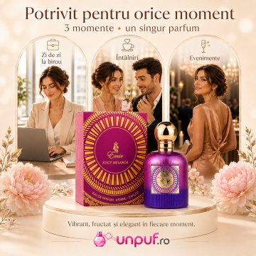 Parfum Arăbesc Emir Juicy Melange 100 ml, Apă de Parfum Unisex Damă și Bărbat, Aromă Fructat Florală, Dulce, Luminoasă, Suculentă și Elegantă, Inspirată de Eden Sparkling Lychee - Img 6