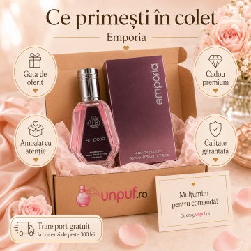 Parfum Arăbesc Emporia Eau de Parfum 50 ml, Damă, Aromă Floral Fructată cu Mosc, Fructe Roșii, Bergamotă, Pară, Bujor, Iasomie, Mosc Alb și Vanilie, Inspirată de Euphoria Calvin Klein - Img 4